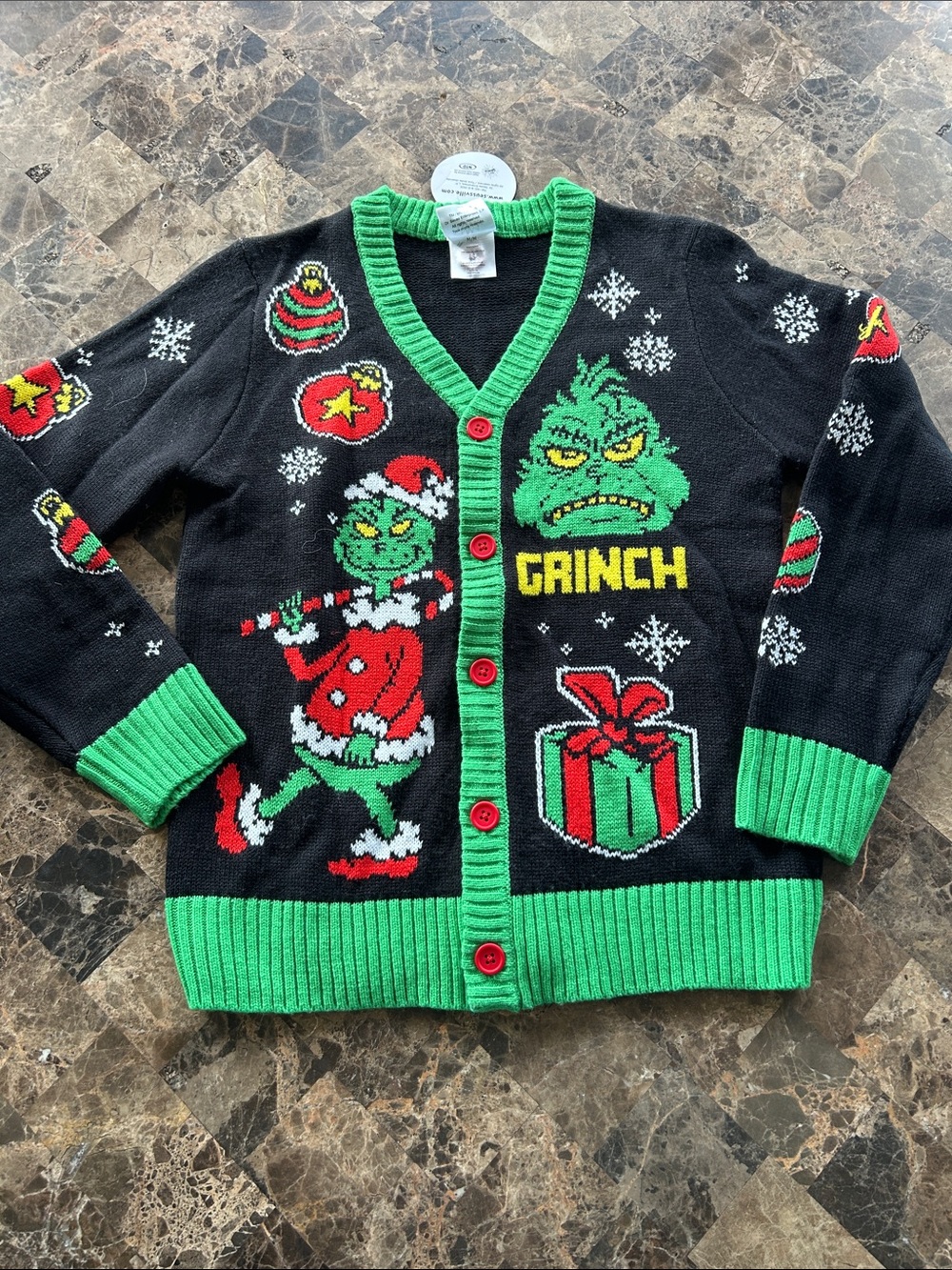NWT 🆕 The Grinch Women’s Ugly Christmas Cardigan Sweater size M